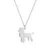 Wholesale 304 Stainless Steel Cute Slice Polishing Animal Dog Necklace Titanium Steel Necklace