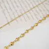 Wholesale Ferroalloy Heart Shape Vacuum Plating Real Gold Plated IG Style Casual Simple Style Waterproof Non Tarnish Handmade Gold Anklet