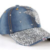 Wholesale AliExpress/eBay/Dunhuang/Taobao Source printed butterfly full Eaves point drill denim baseball cap B216