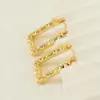 1 Piece Vintage Style U Shape Semicircle Round lishing Plating Stainless Steel Titanium Steel Titanium Steel 18K Gold Plated Ear Studs