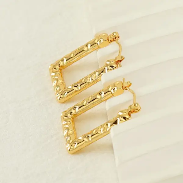 1 Piece Vintage Style U Shape Semicircle Round lishing Plating Stainless Steel Titanium Steel Titanium Steel 18K Gold Plated Ear Studs