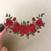 Wholesale 50 sheets transparent retro red rose sticker bag waterproof transparent PET hand account material decorative guitar notebook