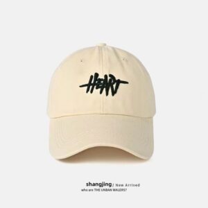 H baseball cap—beige