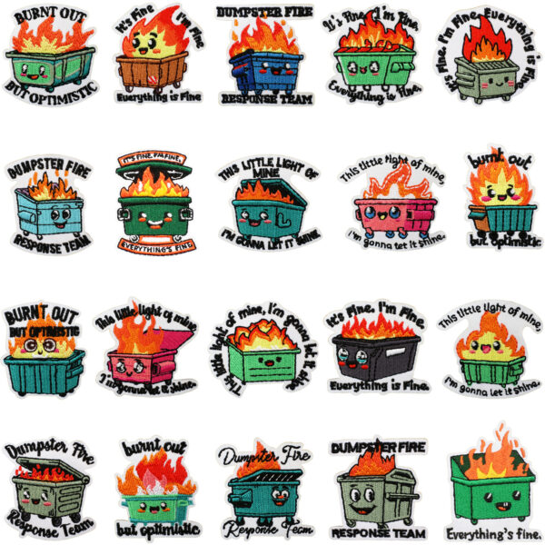 Wholesale Flame Box Series Embroidered Patch