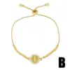 Wholesale Fashion Geometric Copper 18k Gold Plated Artificial Gemstones Bracelets In Bulk