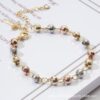 Wholesale Three-color electrophoretic laser bead women's bracelet