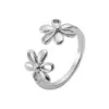 Wholesale Retro French Style Simple Style Daisy Copper 18k Gold Plated Open Rings In Bulk