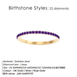 June Purple-Gold / Circumference 52MM -US6
