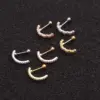 Wholesale 316L Stainless Steel Copper Zircon Ear Cartilage Rings & Studs Geometric Waterproof Non Tarnish Surgical Steel Women'S
