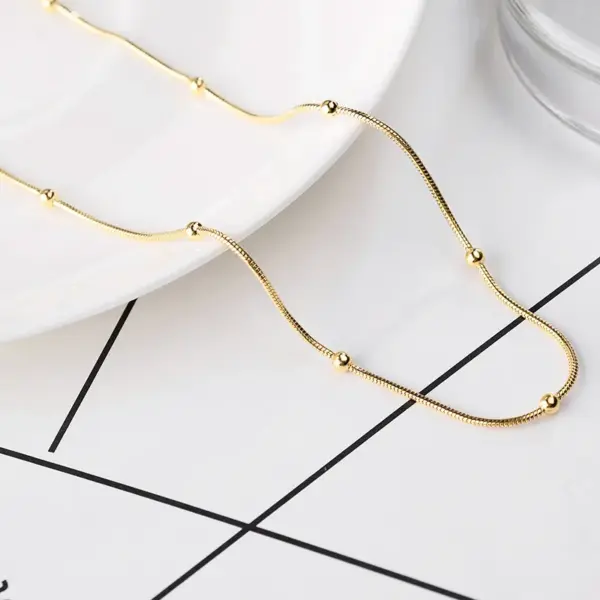 Wholesale Simple Style Geometric Titanium Steel Necklace 1 Piece