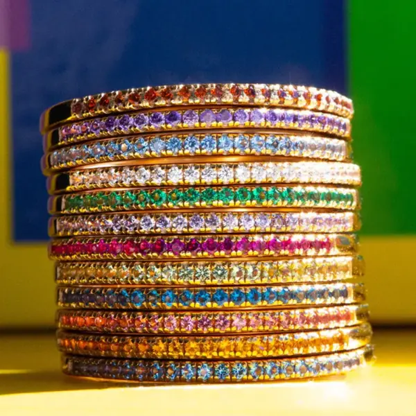 PVD Coated 14K Gold Rose Gold Real Gold Plated Solid Color 304 Stainless Steel Simple Style Waterproof Non Tarnish Rings