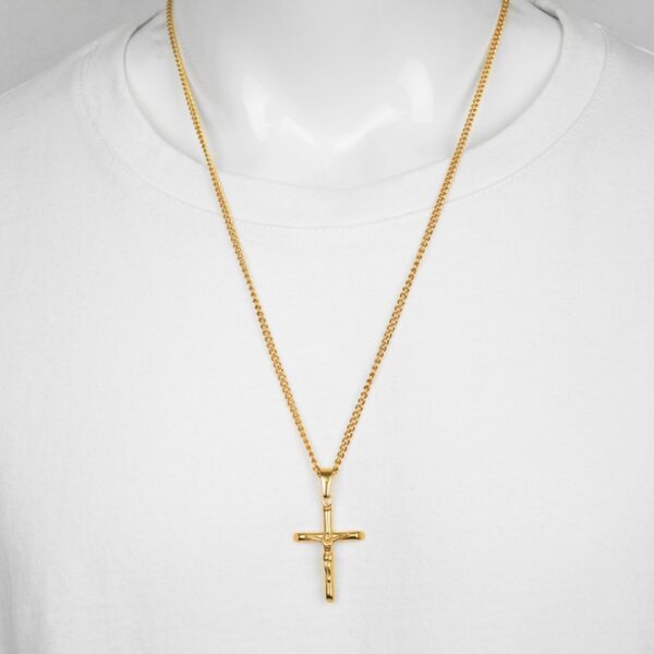 Wholesale Hip Hop Cylindrical Cross Necklace
