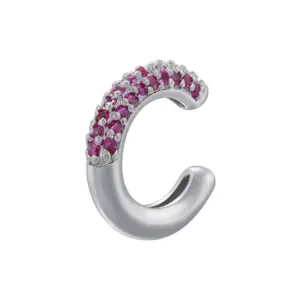 Wholesale 1 Pair Elegant Luxurious Shiny C Shape Plating Inlay Copper Zircon 18k Gold Plated Ear Cuffs