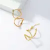 Wholesale 1 Pair Elegant Simple Style Irregular Geometric Plating 201 Stainless Steel 18K Gold Plated Earrings