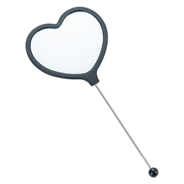 Wholesale New DIY Beaded Handle Mirror Handheld Makeup Mirror Portable Single Dressing Mirror Plastic Love Makeup Mirror