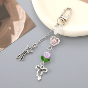 K4838 flower meteor pendant purple / Small pendant