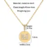 Wholesale Real Gold Plated Letter Titanium Steel Fashion Waterproof Non Tarnish Titanium Steel Necklace