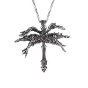 Six-winged cross + pearl chain