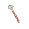 Wholesale Simple Style Solid Color Stainless Steel Inlay Zircon Nose Studs 1 Piece Nose Pin