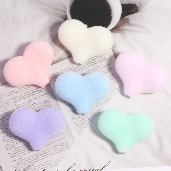 Wholesale Flocked Heart-Shaped Beaded DIY Accessories