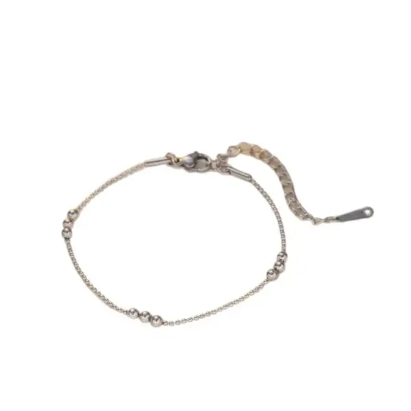 Titanium Steel Necklace For Women Simple Trendy Set Geometric Gold-Plated Sequins Inlaid Black