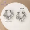 Wholesale 1 Pair Retro XUPING Simple Style Geometric Knot 304 Stainless Steel Earrings