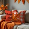 Wholesale Thanksgiving pumpkin pillow linen dirt-resistant breathable seat cushion living room decorative sofa pillow case