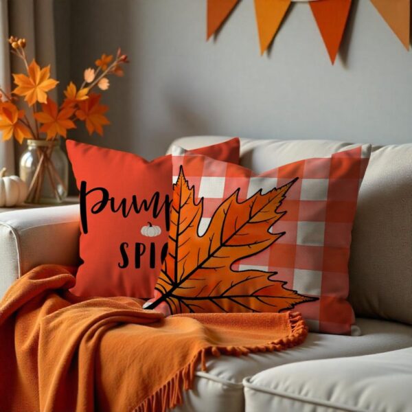 Wholesale Thanksgiving pumpkin pillow linen dirt-resistant breathable seat cushion living room decorative sofa pillow case