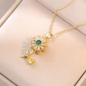X0571 Sunflower Necklace