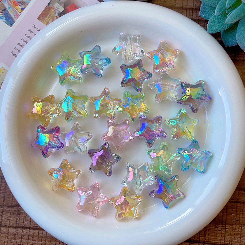 Wholesale Color-plated five-inted star beads