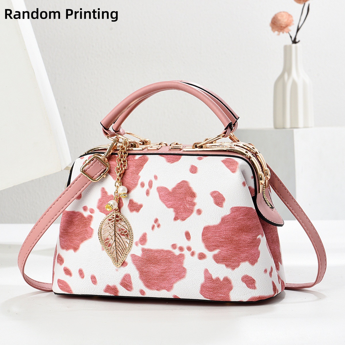 Wholesale Letter Trendy Summer Large-Capacity Cow Pattern Chain Shoulder
