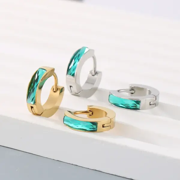 Wholesale Ion Plating (IP) 18K Gold Plated Geometric 304 Stainless Steel Vintage Style Waterproof Non Tarnish Earrings