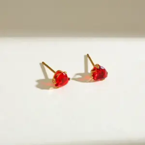 Earrings-6.29*5.99mm-Red