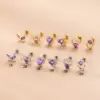 oly-93de993505c192c6aa8a3003941aca3a Wholesale 1 Piece Copper Zircon Ear Cartilage Rings & Studs Heart Shape Butterfly Waterproof Non Tarnish Surgical Steel