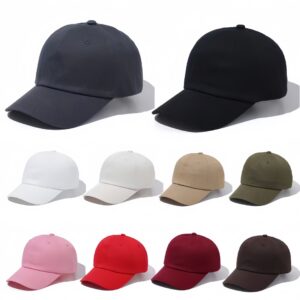 Wholesale High-grade solid color pure cotton big head circumference baseball cap light plate outdoor cap Korean men's all-match sunshade simple hat