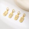 Wholesale DIY necklace, bracelet, pendant, and jewelry accessories featuring 26 round zircon-encrusted English alphabet tags.