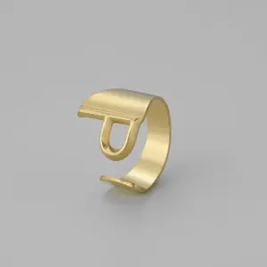 Gold P Open Ring J382-16 / Adjustable Opening