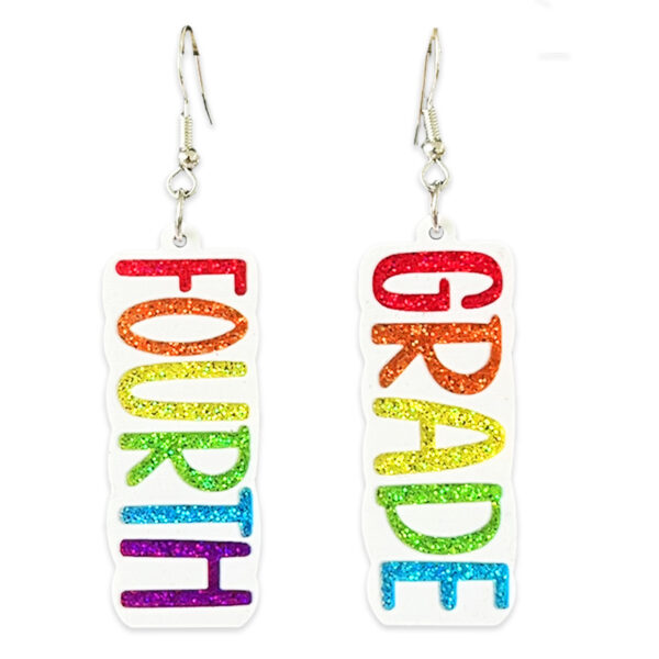 Wholesale Amazon source teachers and students grade bright sparkling text new semester earrings color simple ritual earrings