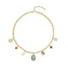 Wholesale Jewelry Simple Style Classic Style Commute Rainbow Star Heart Shape 304 Stainless Steel Acrylic 18K Gold Plated Enamel Inlay Double Layer Necklaces