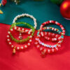 Wholesale Reindeer Christmas Tree Snowflake Pearl Glass Bracelet