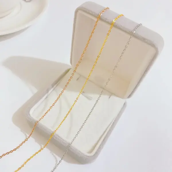 Wholesale Jewelry Simple Style Solid Color 304 Stainless Steel Stainless Steel Necklaces