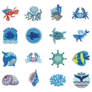 oly-93f9b9dc6c20bdfc0c77d157968c241a Wholesale Luxury cse ship embroidered patch, sea journey patch, blue whale computer embroidered stamp, seagull decorative stamp, ironing