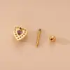 oly-93fa38d9746a0ab32c7e093e8427bd40 Wholesale 1 Piece Copper Zircon Ear Cartilage Rings & Studs Heart Shape Butterfly Waterproof Non Tarnish Surgical Steel