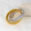 Wholesale PVD Coated 18K Gold Real Gold Plated Color Block 304 Stainless Steel Simple Style Waterproof Non Tarnish 304 Stainless Steel Bangle