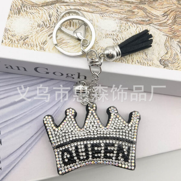 oly-940057f8f315d9a3f03aefc7e620d59e Wholesale 4pcs Diamond-encrusted Crown QUEEEN Keychain