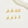 1 Set Casual Sweet Commute Heart Shape 201 Stainless Steel 18K Gold Plated Ear Studs