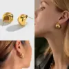 Wholesale 1 Pair Simple Style Geometric Stainless Steel Metal Ear Studs