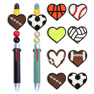 Wholesale Cartoon sports series soft rubber balls and loose beads