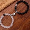 Wholesale Heart-to-Heart Couple Bracelet Female Niche Design Sense Ins Attrite Trendy Bracelet Set Cross-Border Trendy Jewelry