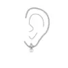 Wholesale High Quality RAKOL French Style Pearl Earrings For Women Creative Flower Micro-Paved Zirconia Fashionable Geometric Pattern